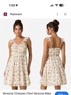 Versona Maia Beige Bohemian Dress Size Small